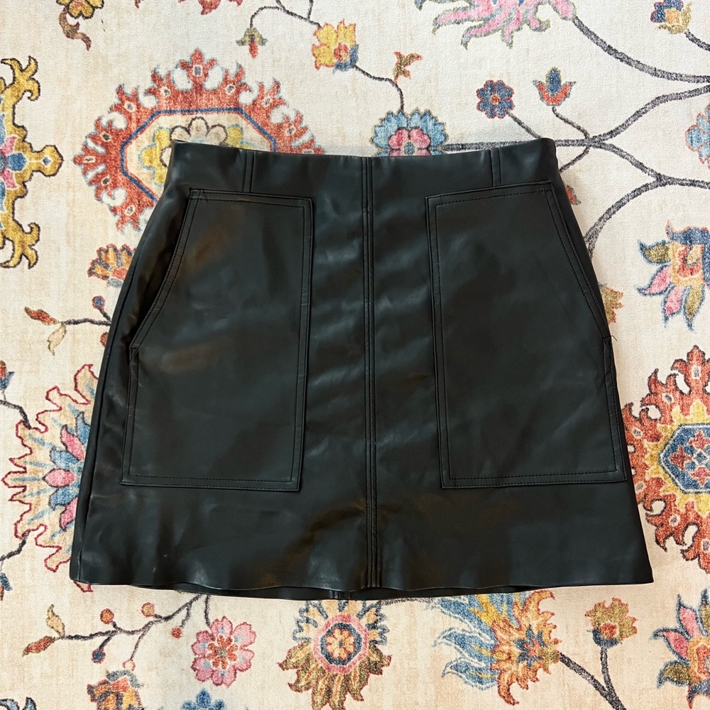 Faux Leather Mini Skirt